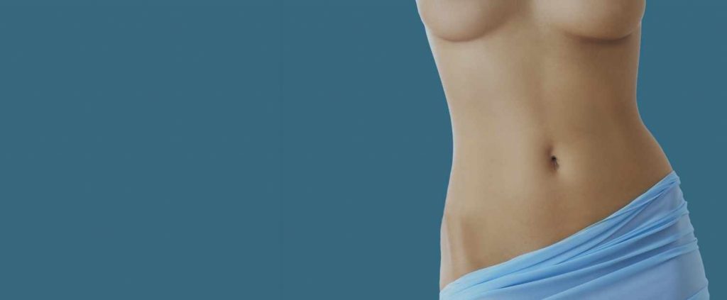 A womans bare stomach